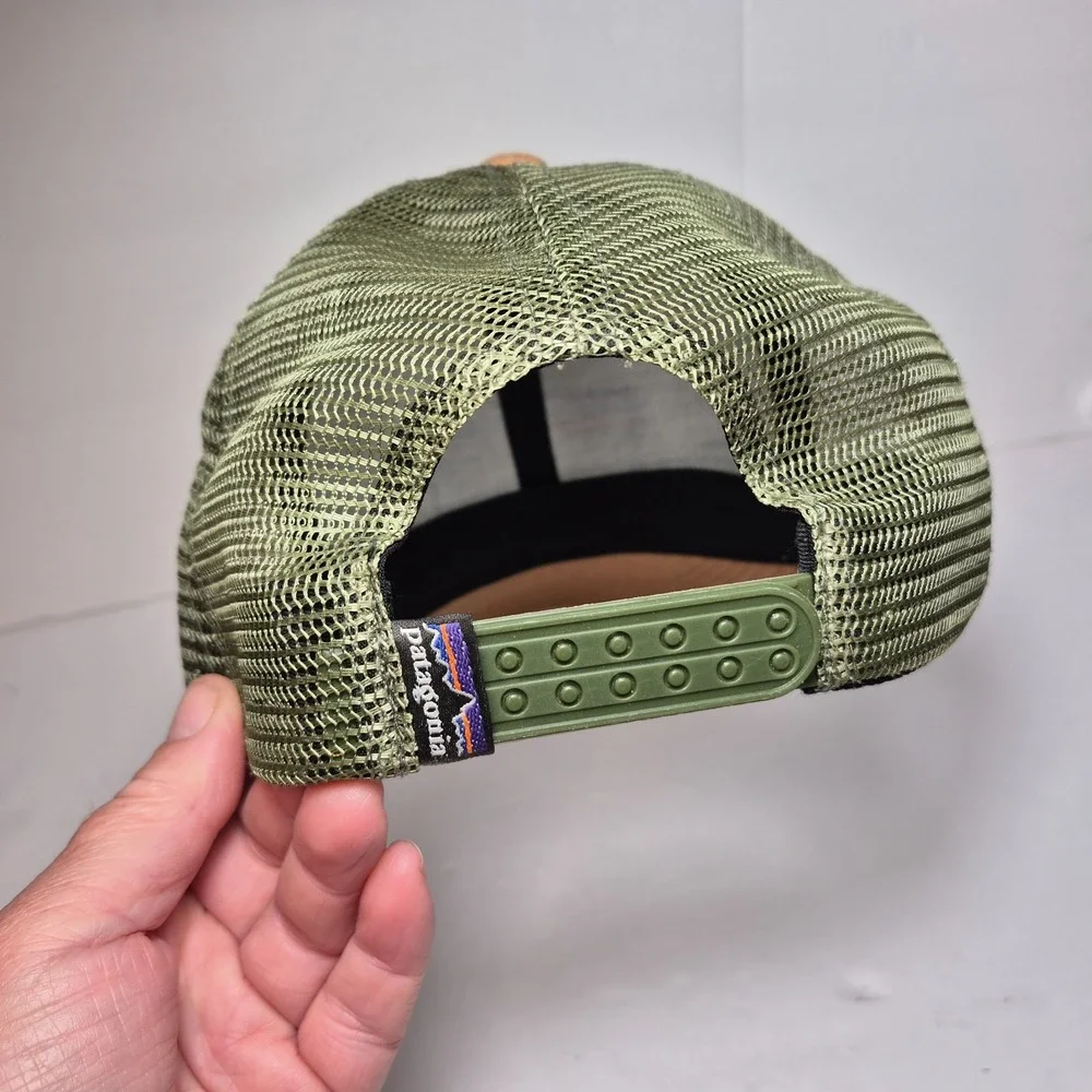 Patagonia Airfarer Hat Cap Snapback Trucker Brown Green Unisex Adult Hiking